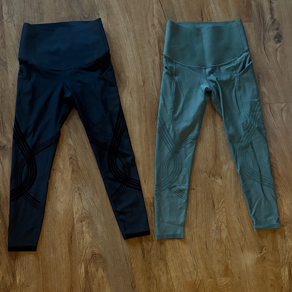 Re-posting Fanka Black and Green Leggings -  NWTs size small but fit like XS